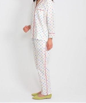 SLEEPY JONES Marina Pajama Set/White Multi Bows